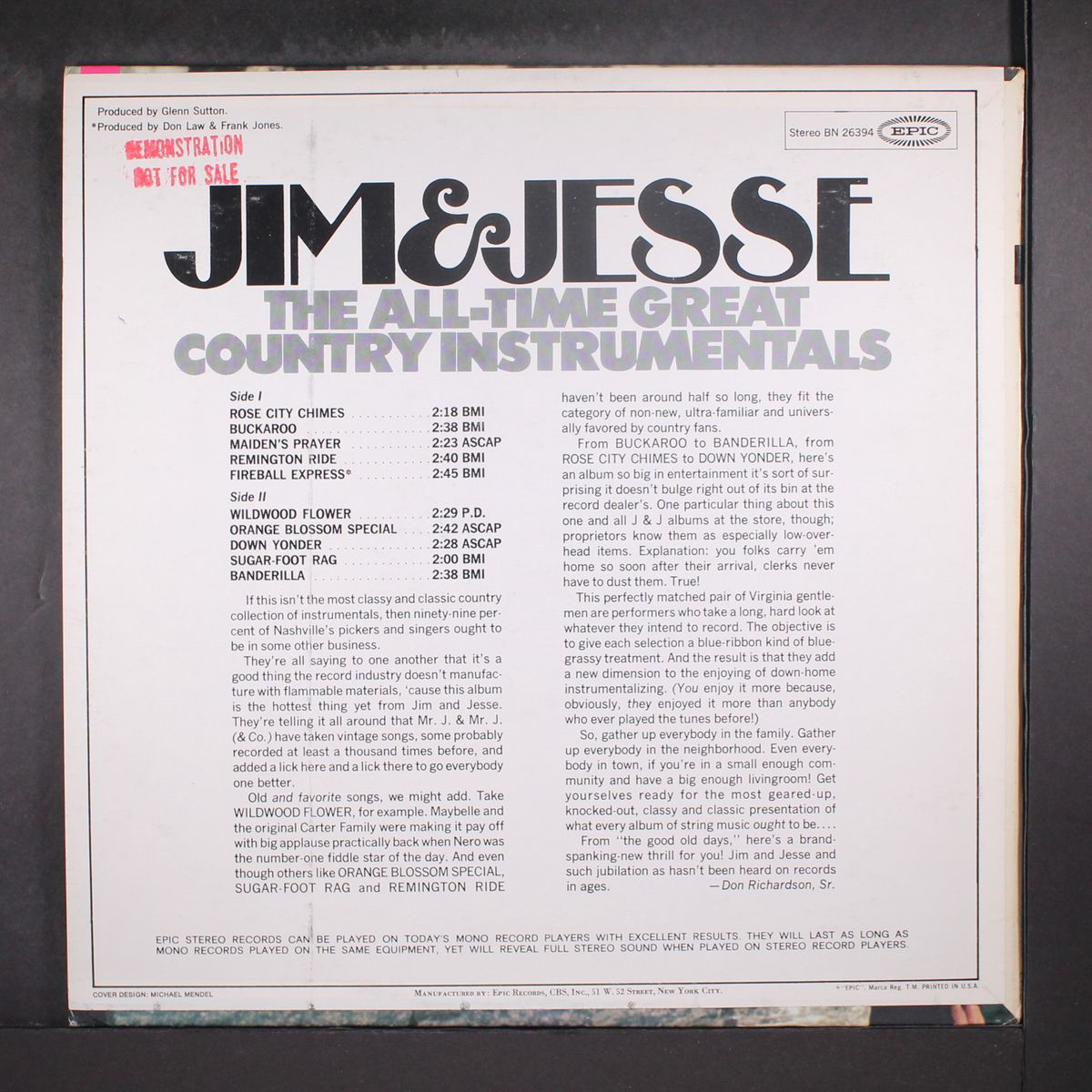 the all-time great country instrumentals by JIM & JESSE