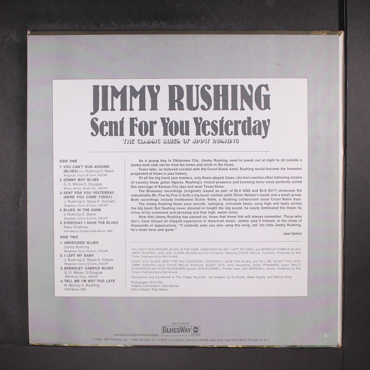 sent for you yesterday by JIMMY RUSHING