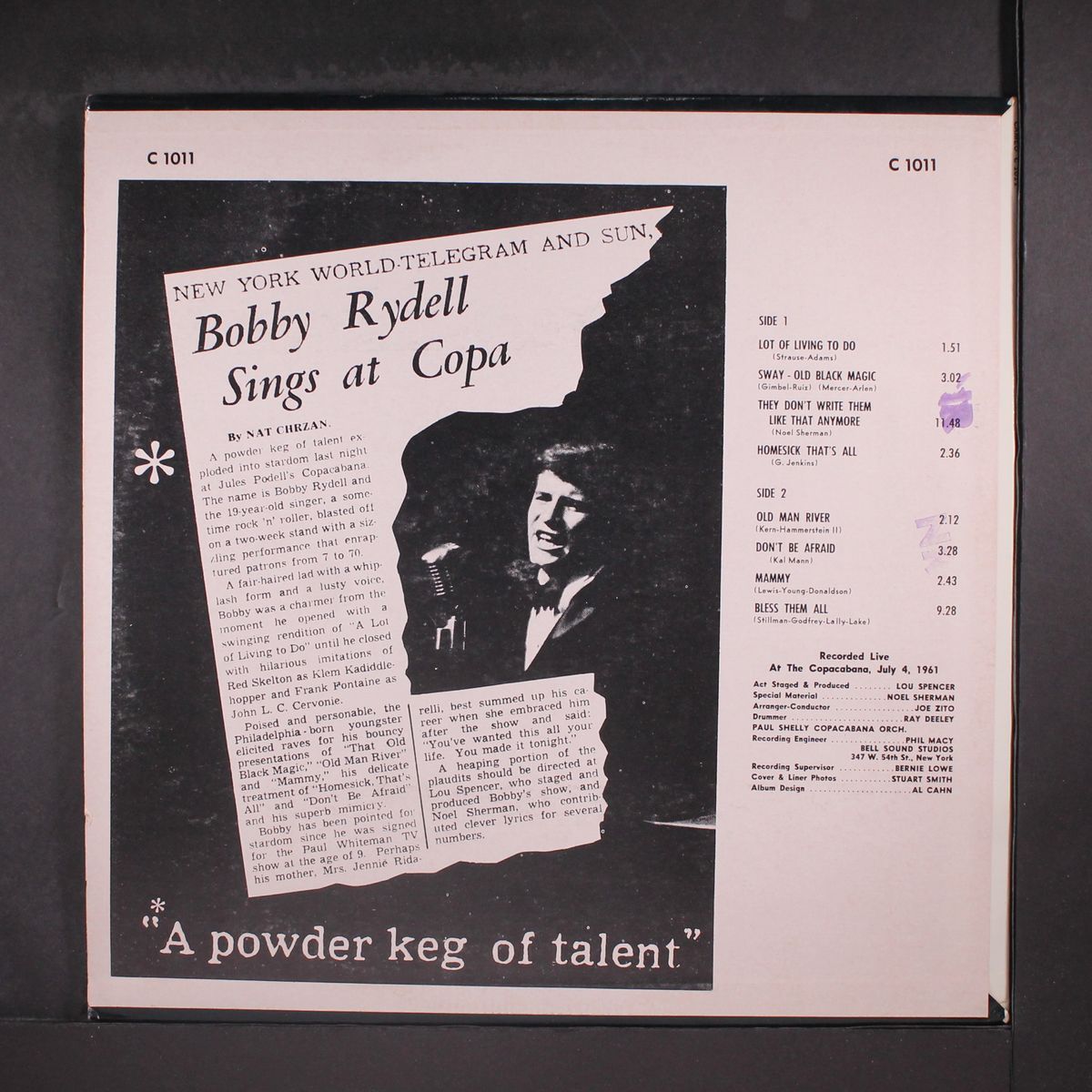 at the copa by BOBBY RYDELL
