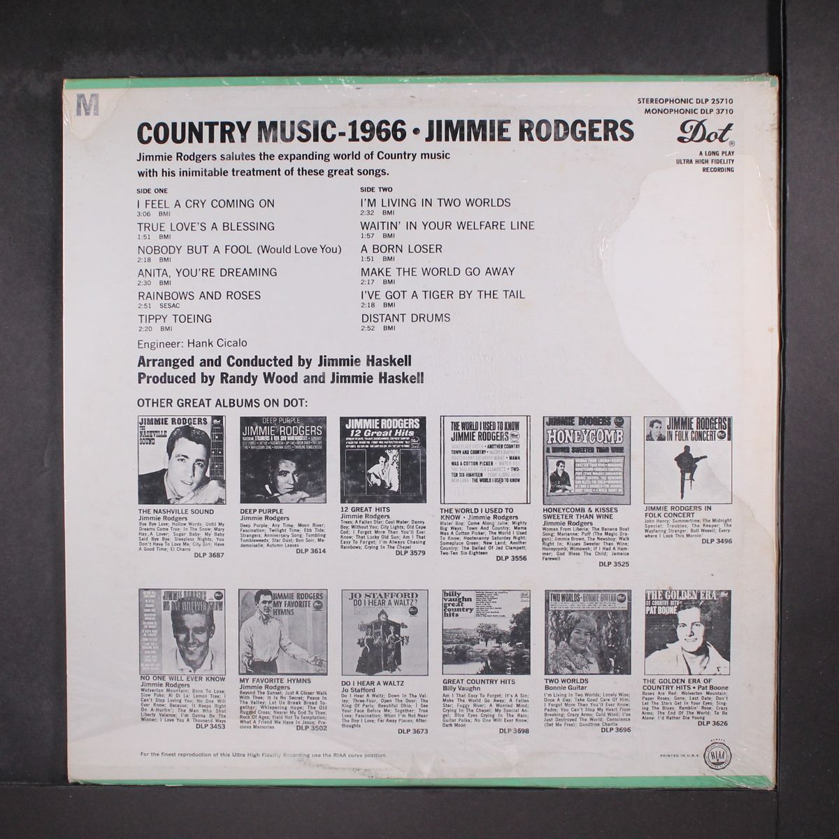 country music 1966 by JIMMIE RODGERS