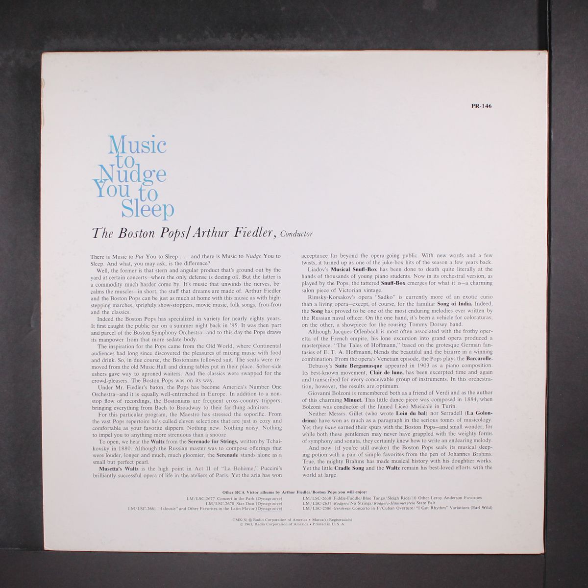 music to nudge you to sleep by ARTHUR FIEDLER