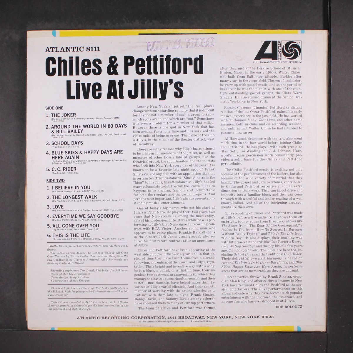 live at jilly's by CHILES & PETTIFORD