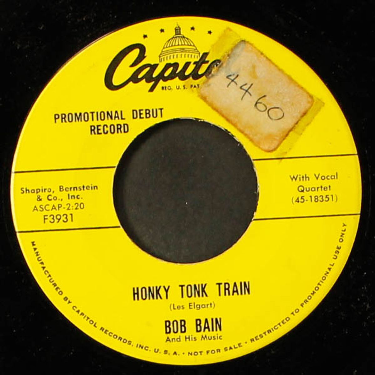 fender bender / honky tonk train by BOB BAIN