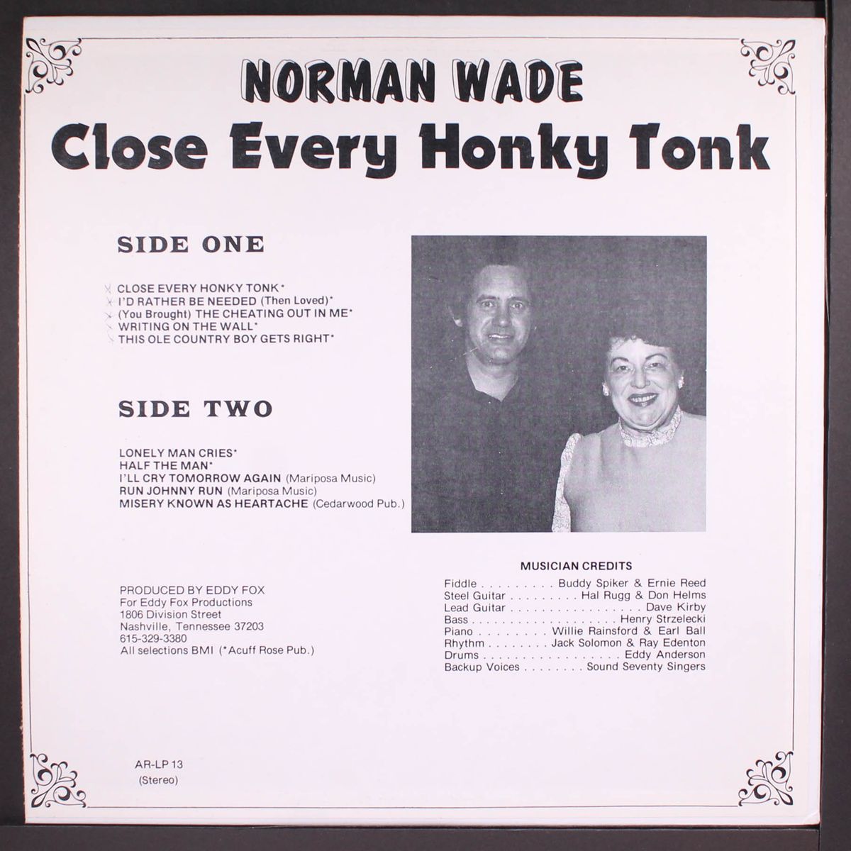 close every honky tonk by NORMAN WADE