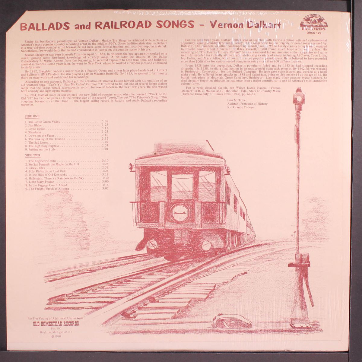 ballads and railroad songs by VERNON DALHART