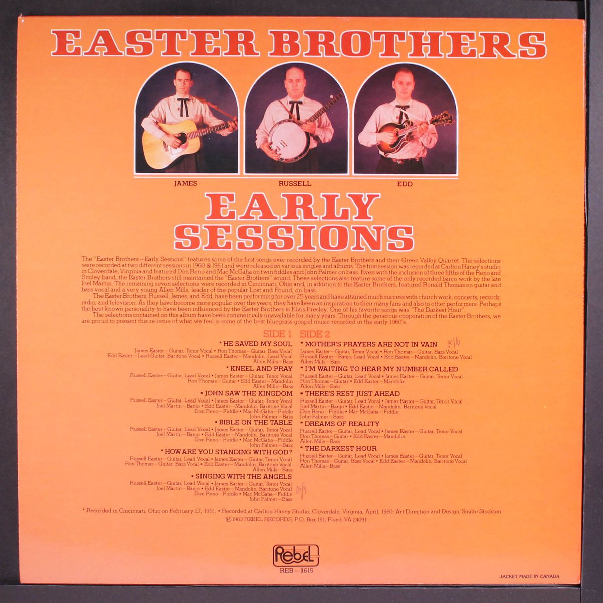 early sessions by EASTER BROTHERS