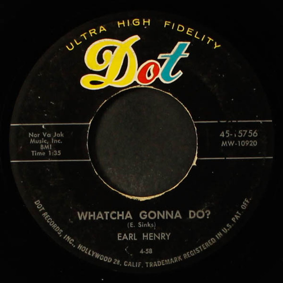 whatcha gonna do? / i am the man by EARL HENRY