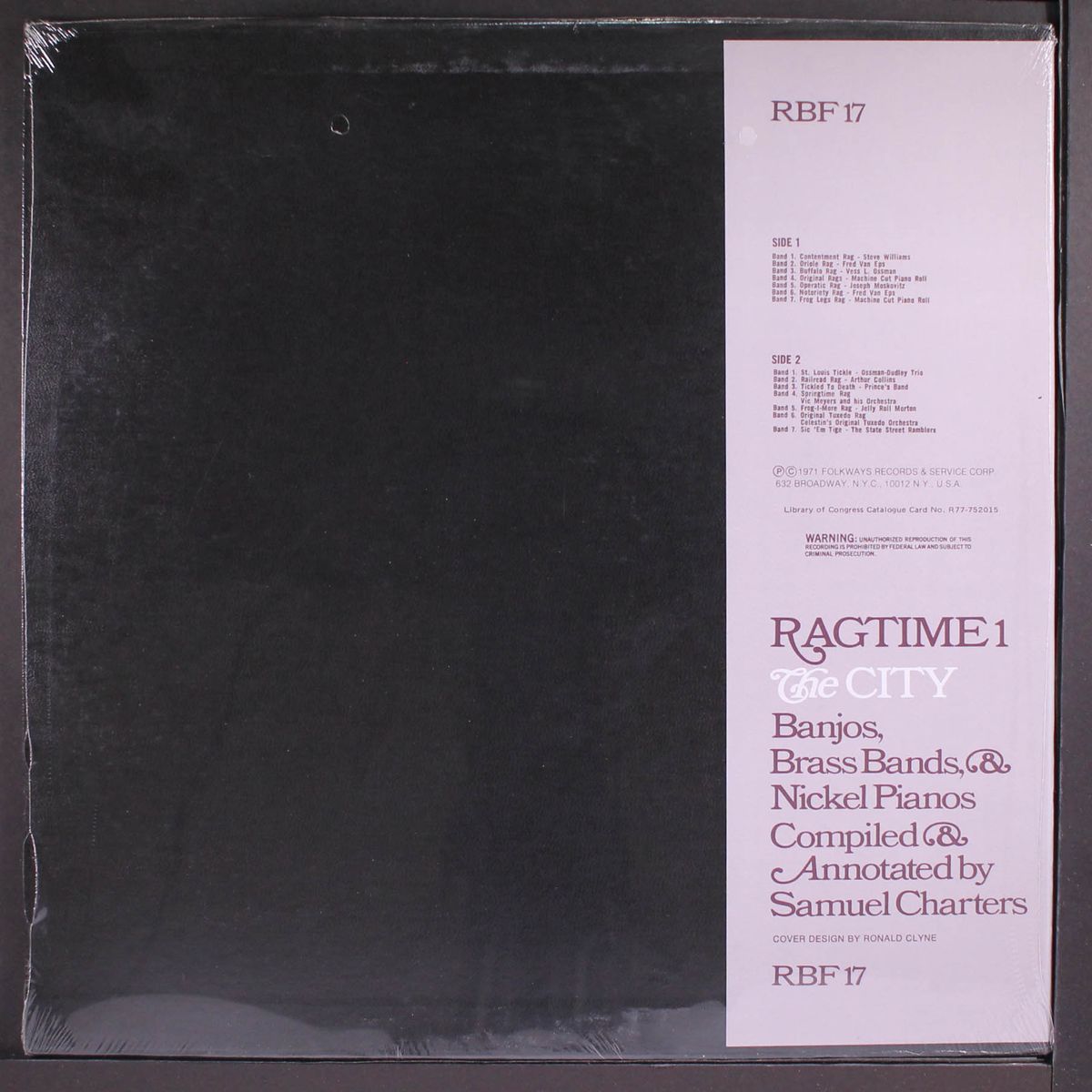 ragtime 1, the city by VARIOUS