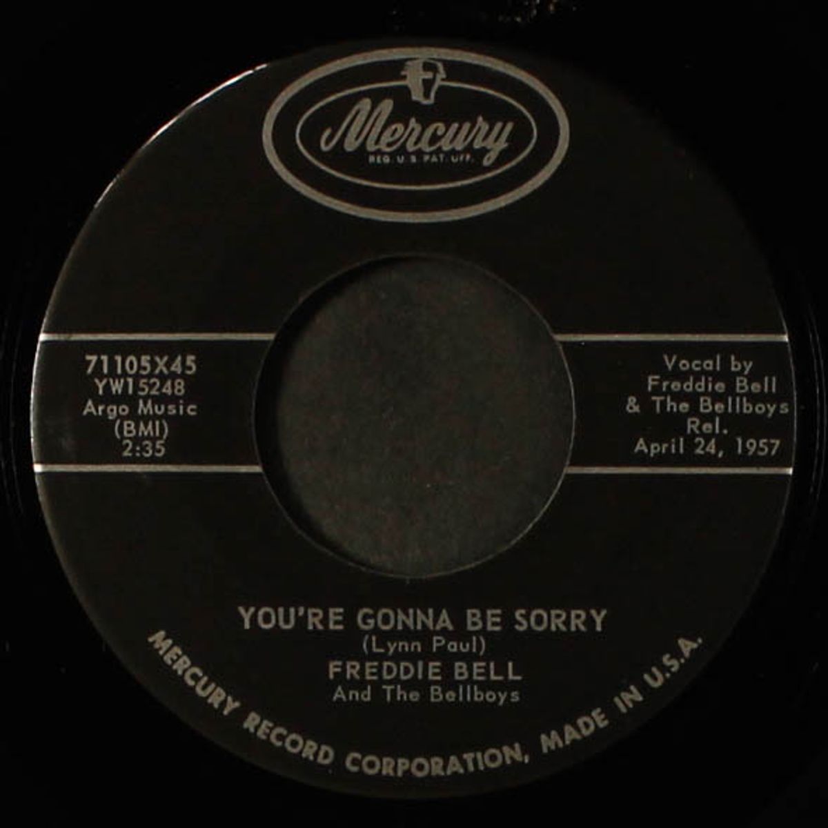 rockin' is my business / you're gonna be sorry by FREDDIE BELL & BELLBOYS