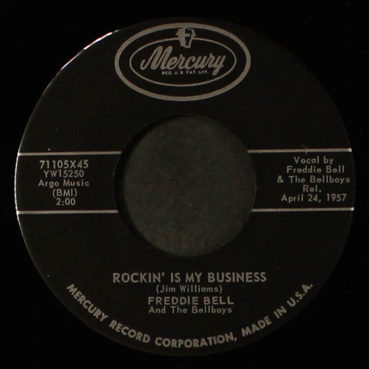 rockin' is my business / you're gonna be sorry by FREDDIE BELL & BELLBOYS