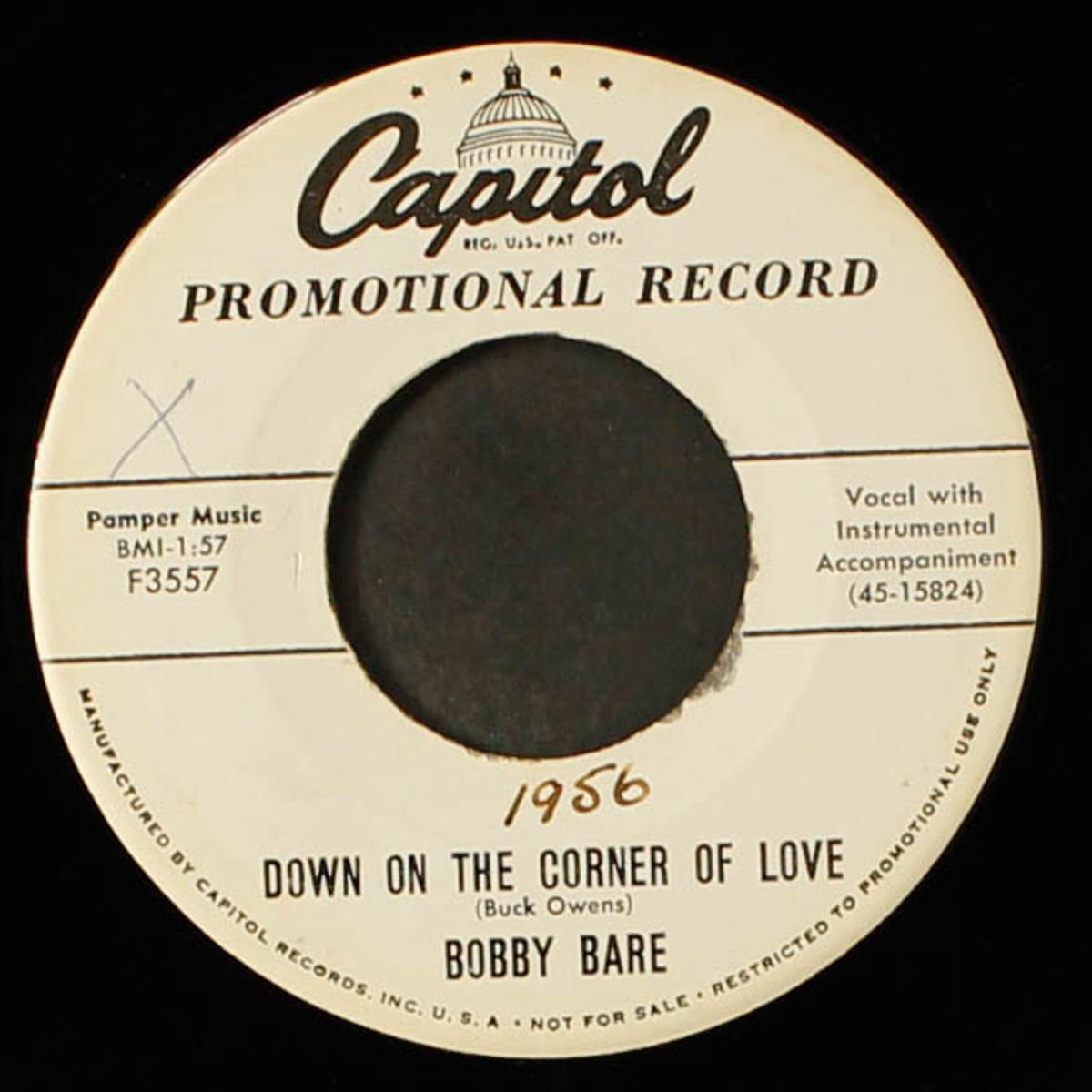 another love has ended / down on the corner of love by BOBBY BARE