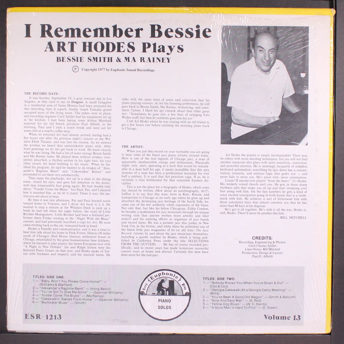 i remember bessie by ART HODES