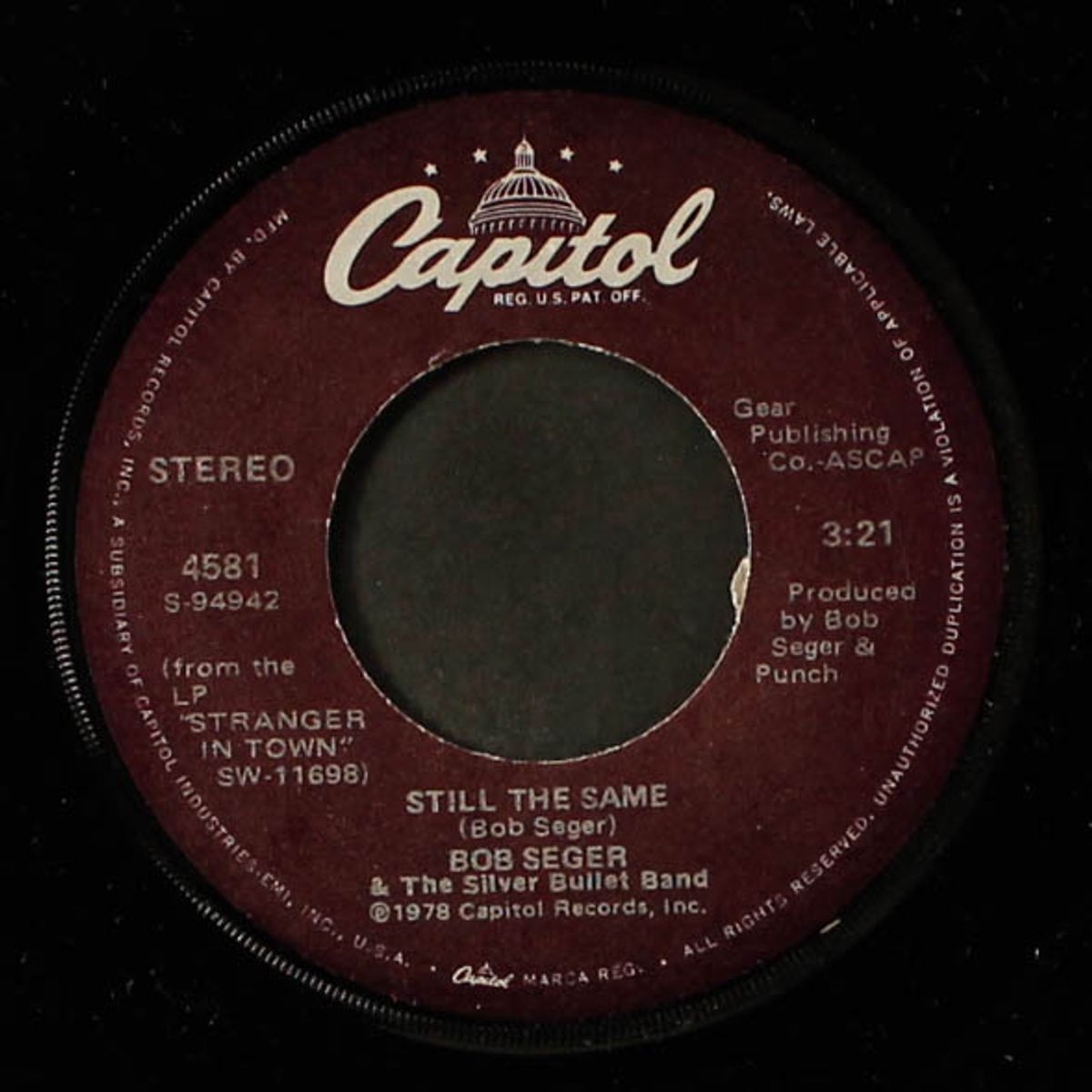 still the same / feel like a number by BOB SEGER