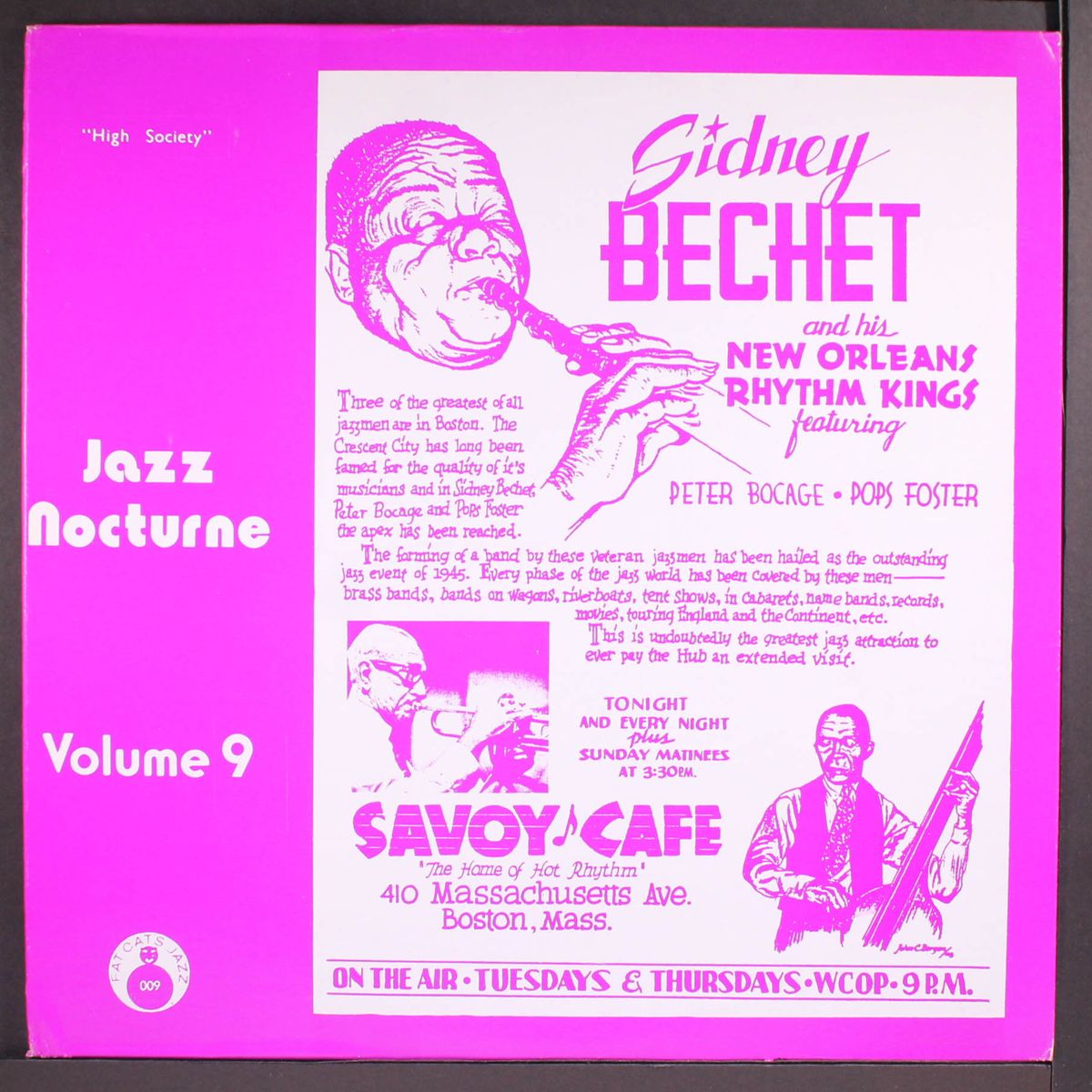 high society; jazz nocturne, vol. 9 by SIDNEY BECHET
