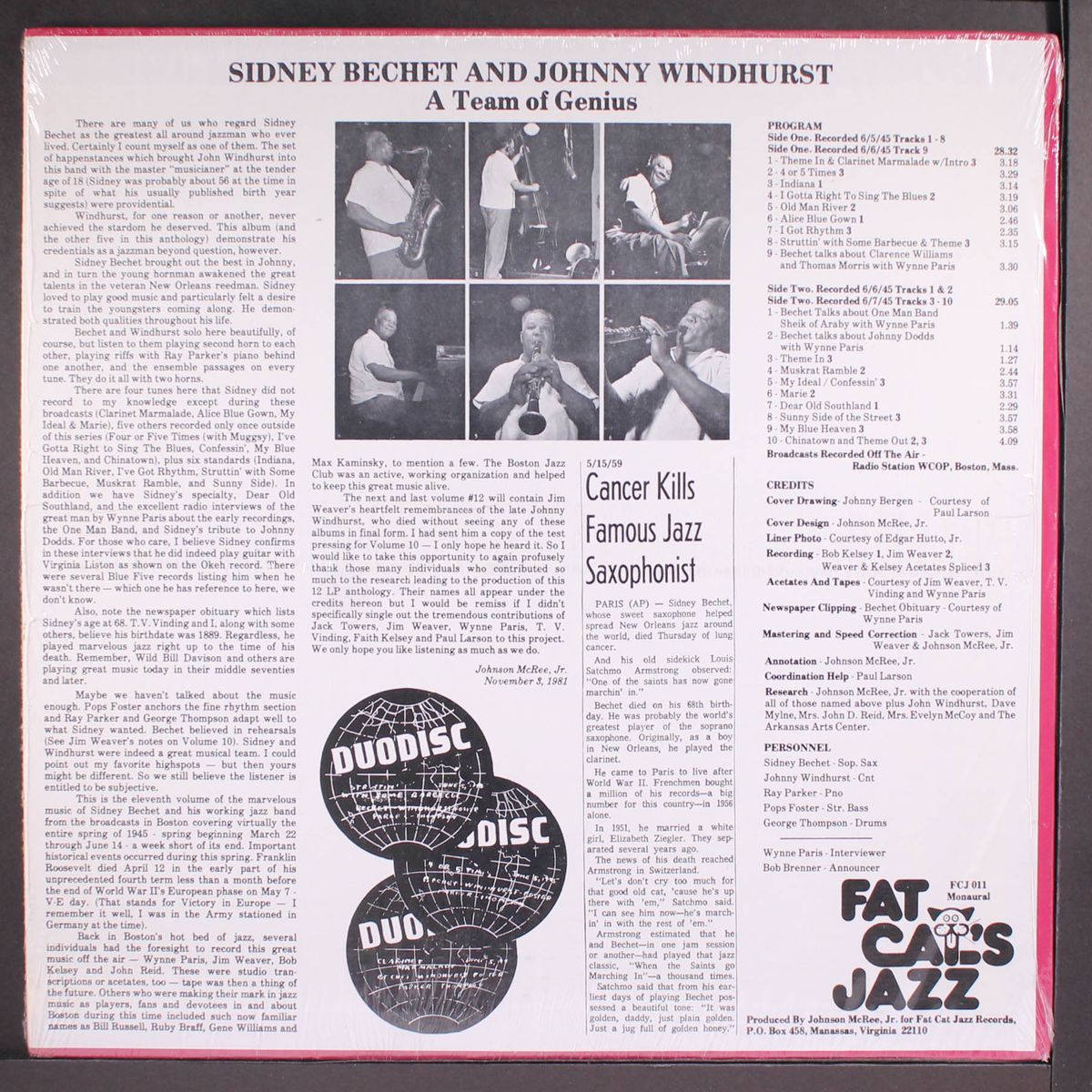 struttin' with some barbecue; jazz nocturne, vol. 11 by SIDNEY BECHET
