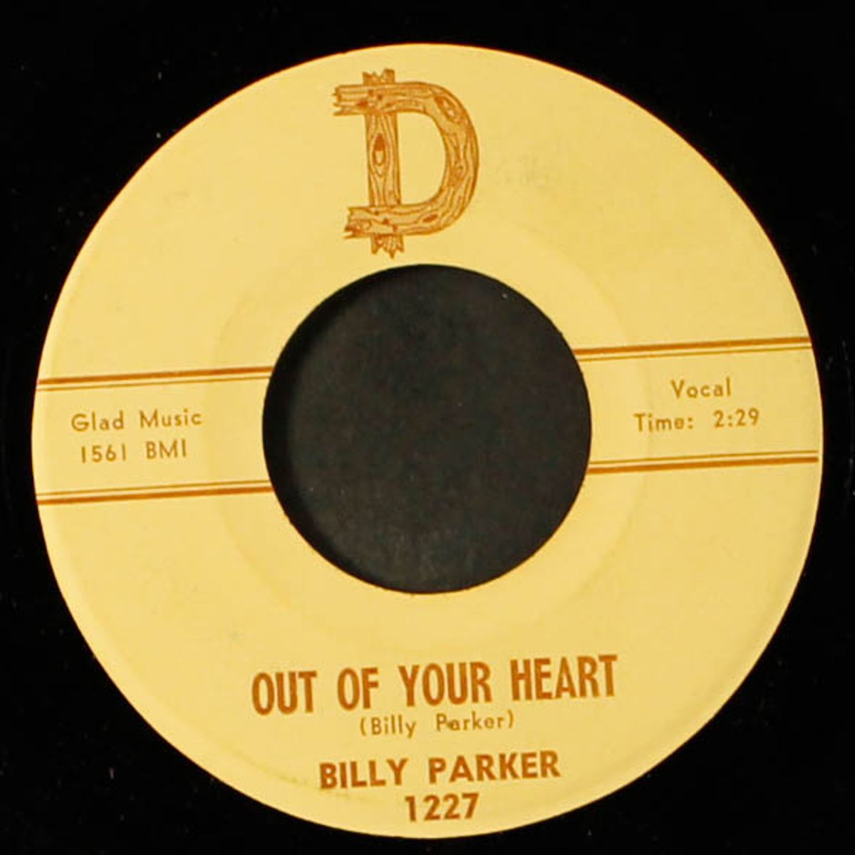 dark as the night / out of your heart by BILLY PARKER