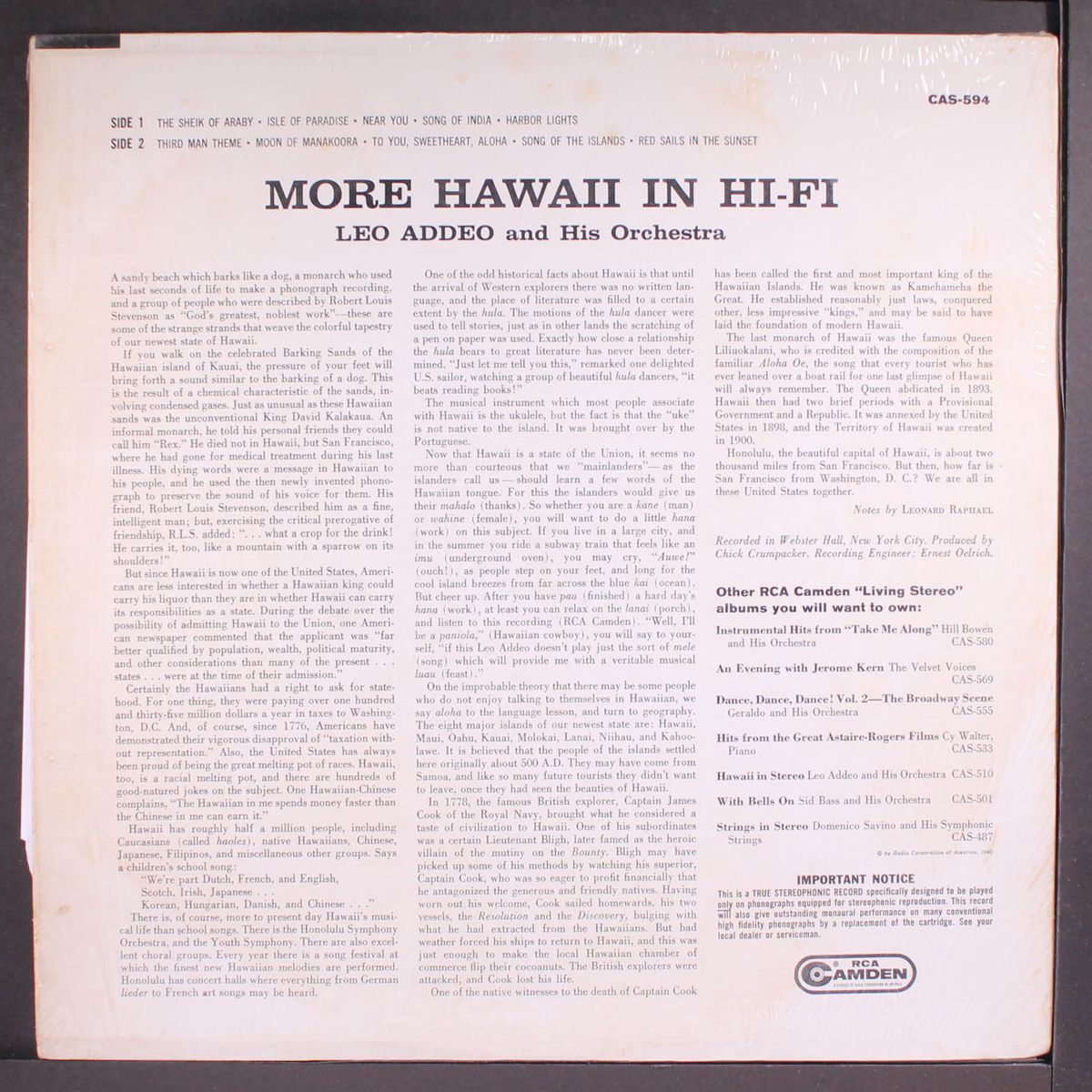 more hawaii in hi-fi by LEO ADDEO
