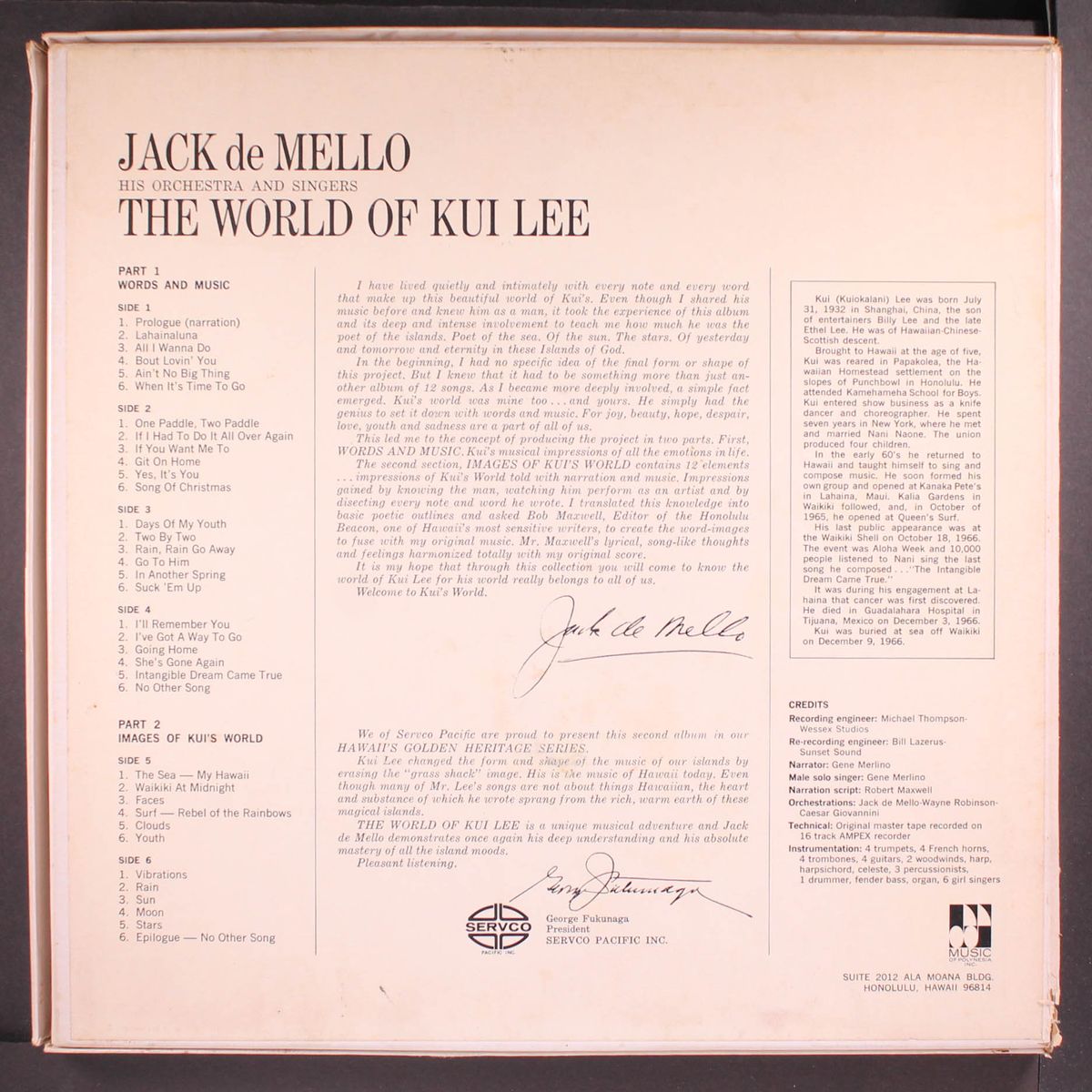 the world of kui lee by JACK DE MELLO