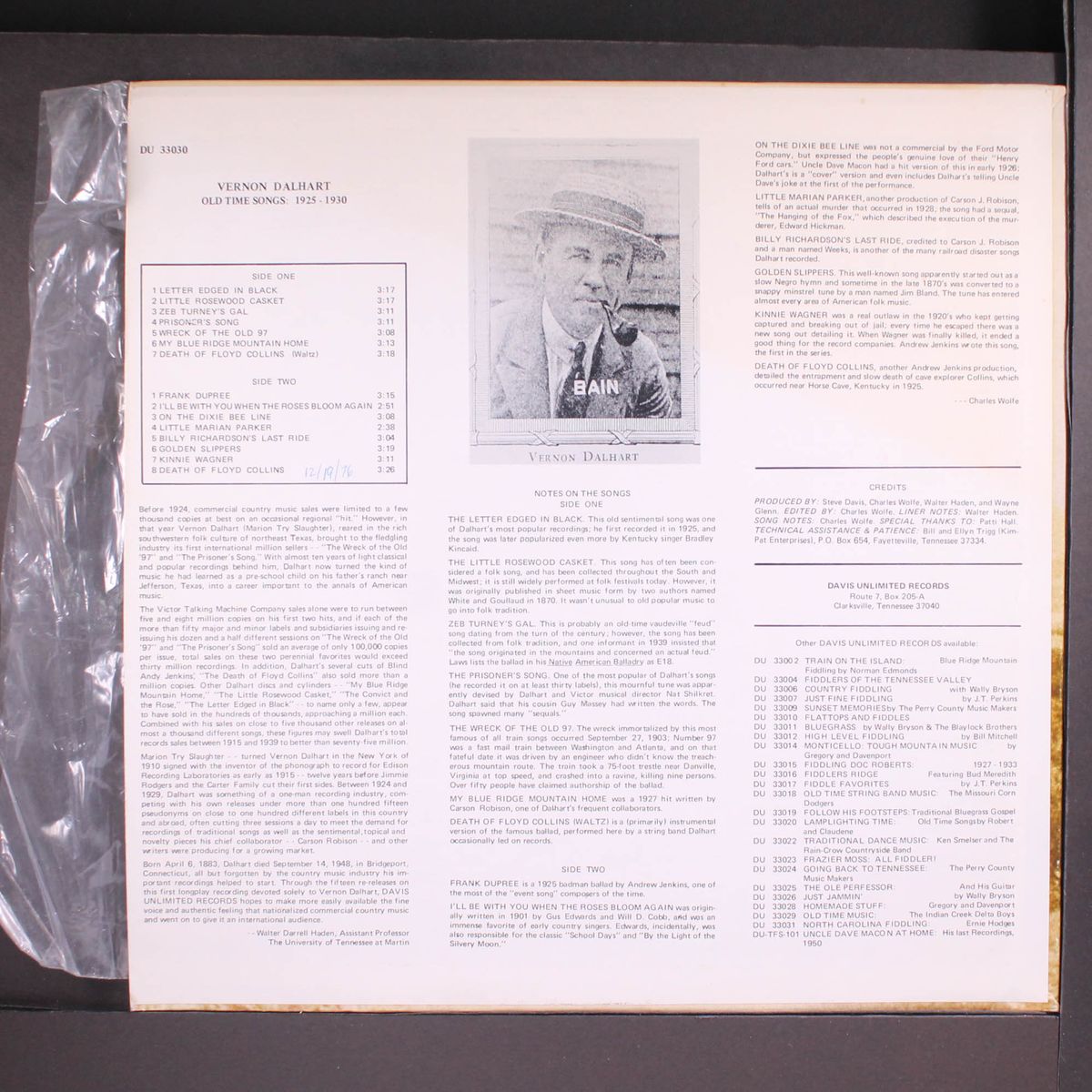 old time songs by VERNON DALHART