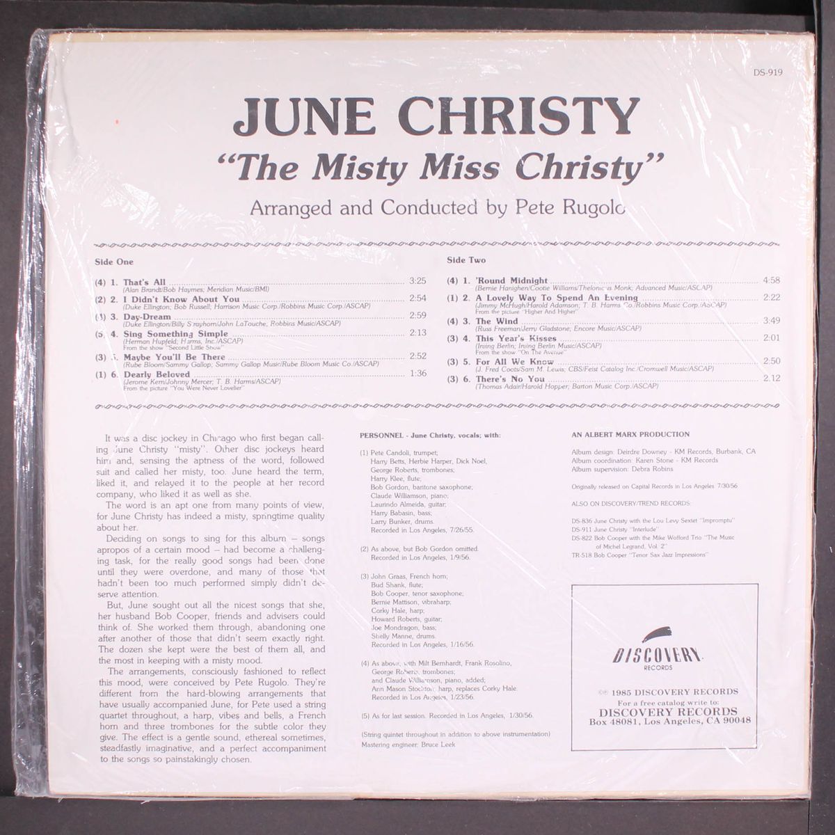 the misty miss christy by JUNE CHRISTY