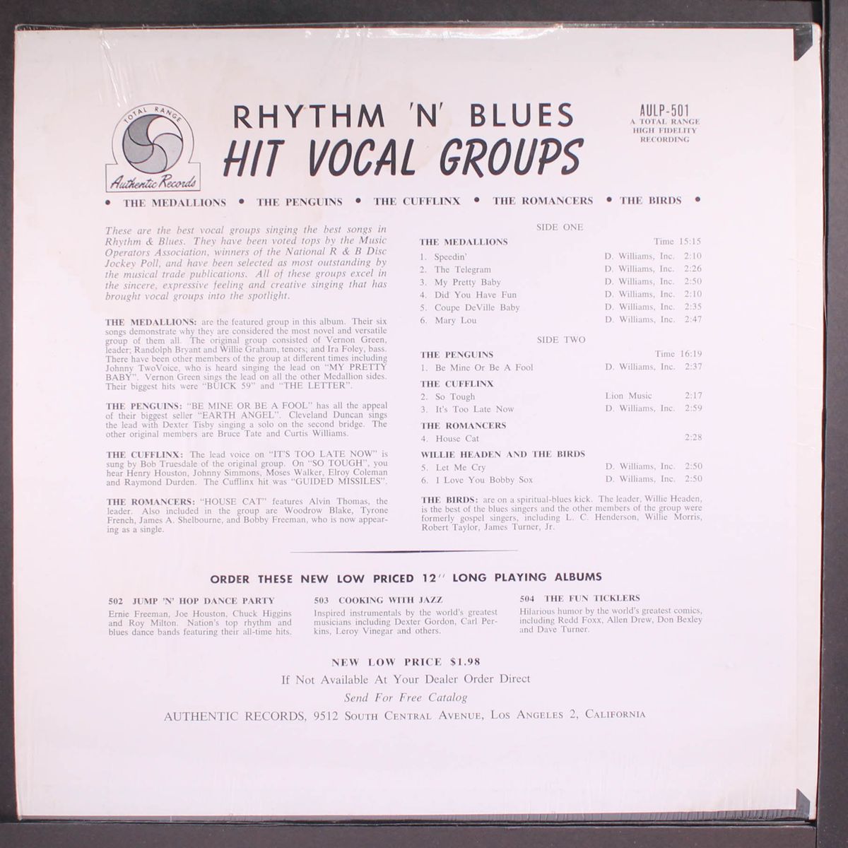 rhythm and blues hit vocal groups by VARIOUS