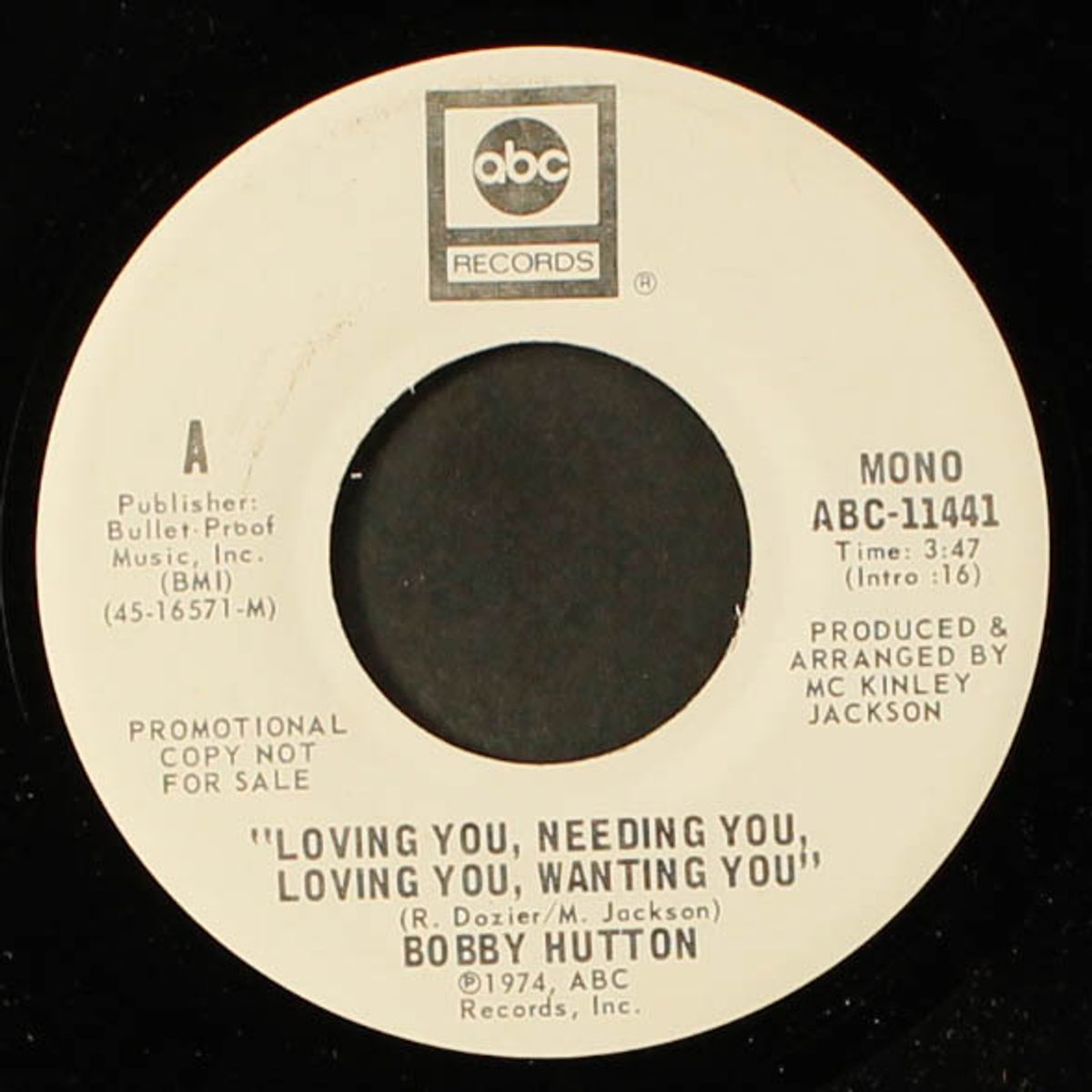 loving you, needing you / mono by BOBBY HUTTON