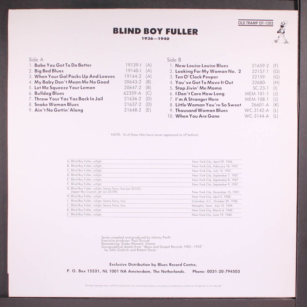 1936-1940 by BLIND BOY FULLER