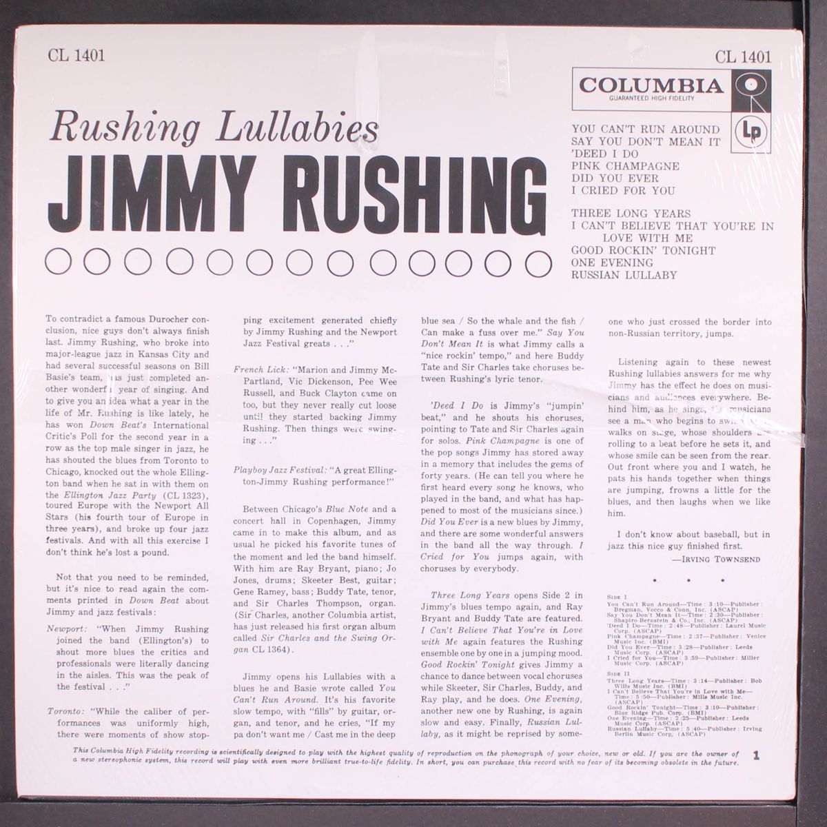 rushing lullabies by JIMMY RUSHING