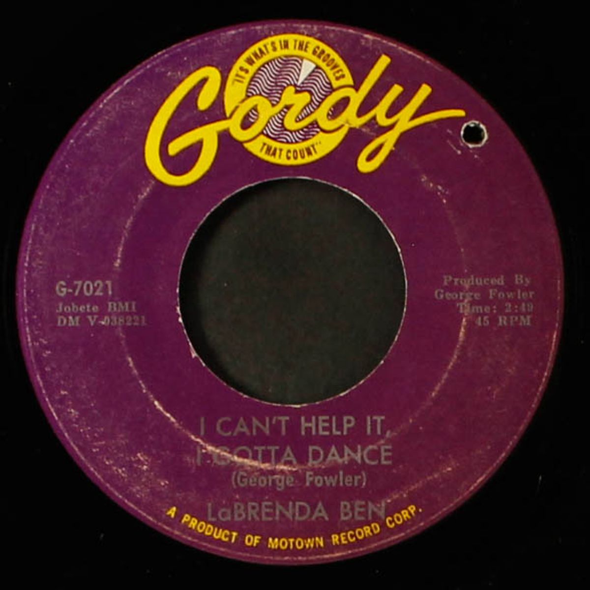 just be yourself / i can't help it i gotta dance by LABRENDA BEN