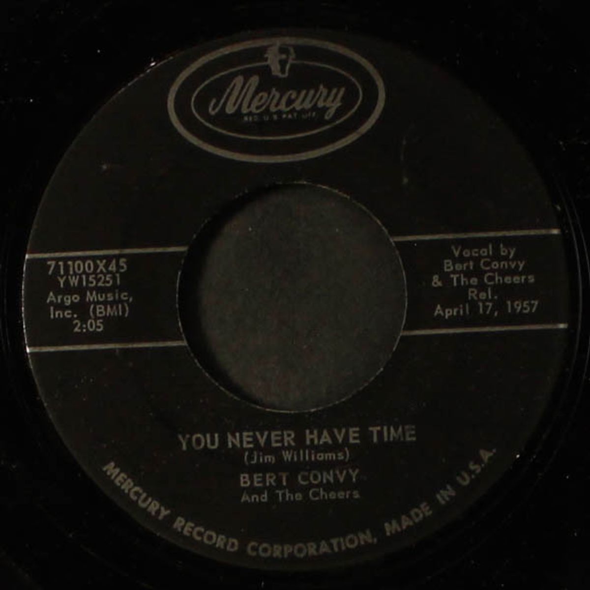 two hearts / you never have time by BERT CONVY & CHEERS