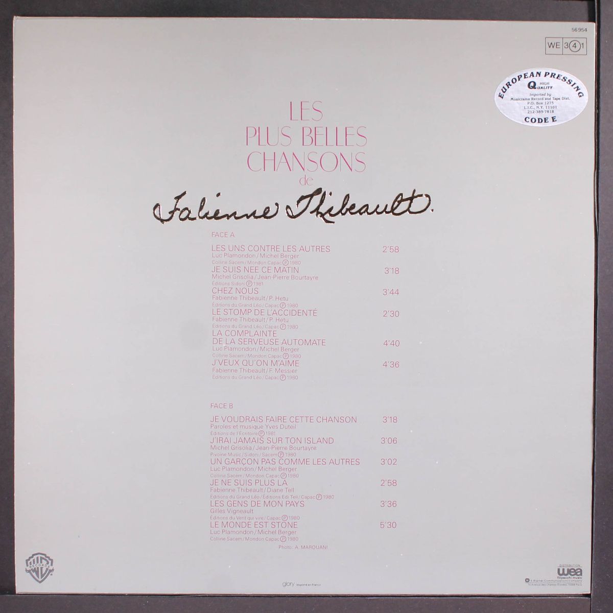 les plus belles chansons by FABIENNE THIBEAULT