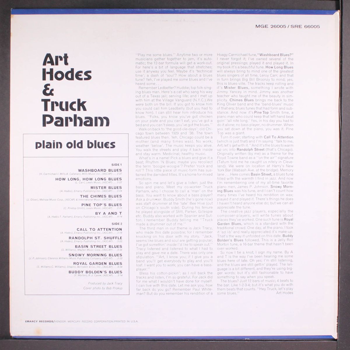 plain old blues by ART HODES & TRUCK PARHAM