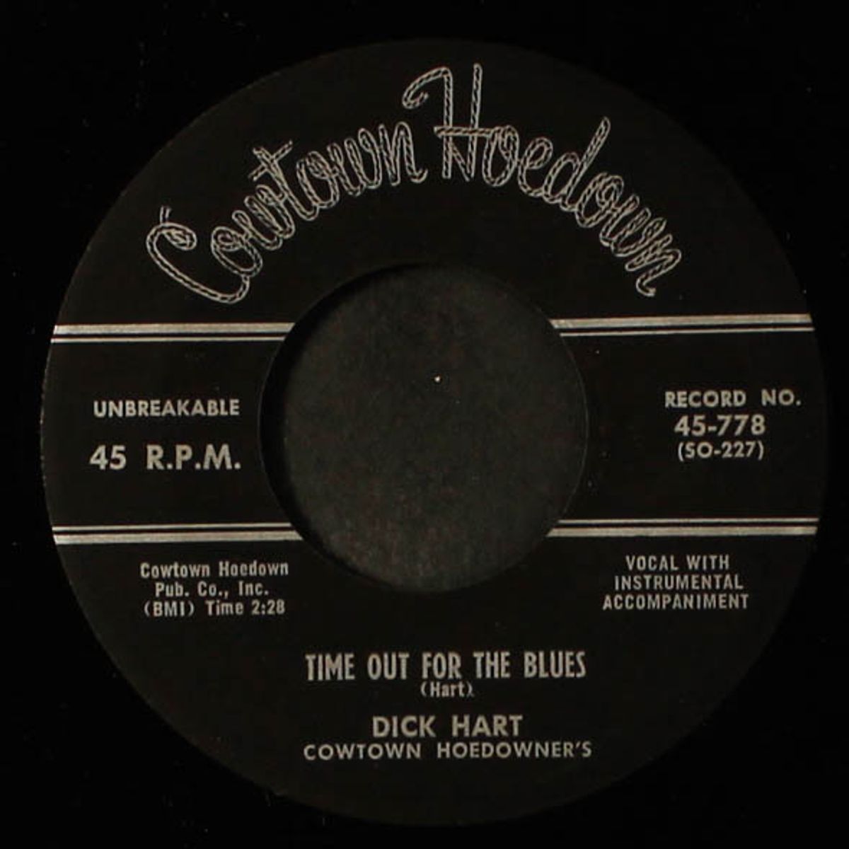 time out for the blues by DICK HART