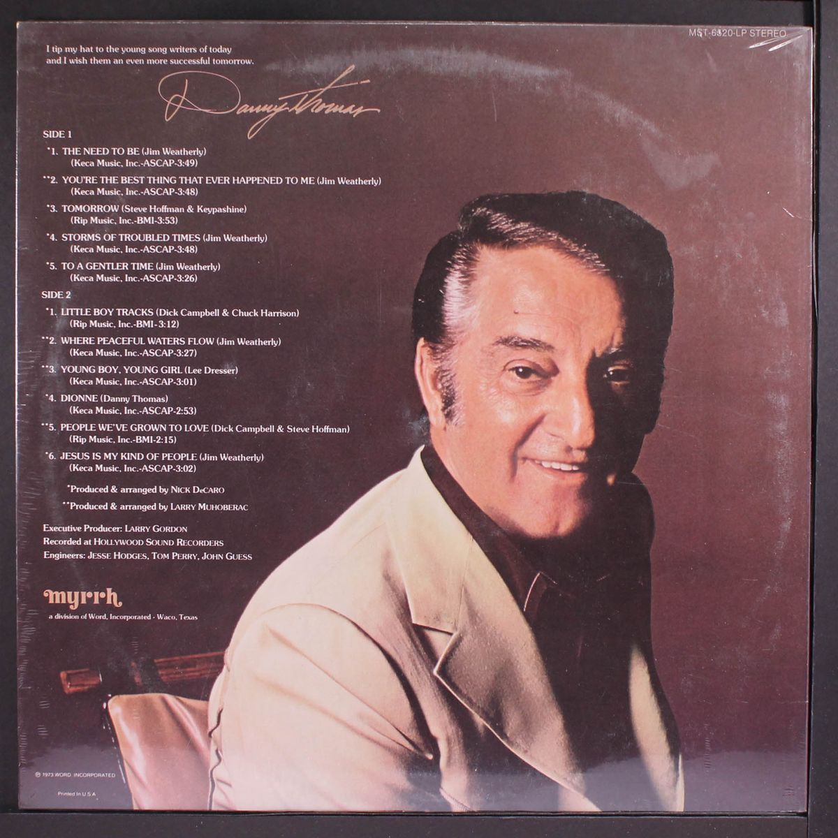 tomorrow belongs to you by DANNY THOMAS