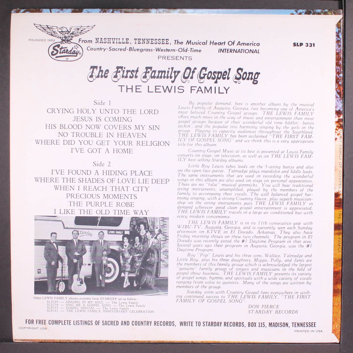 first family of gospel by LEWIS FAMILY