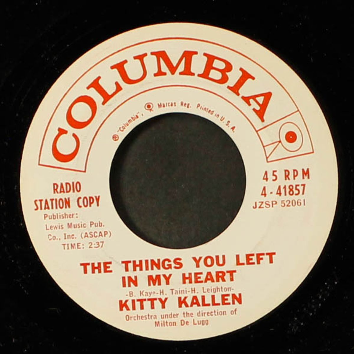 the things you left in my heart / i believe in you by KITTY KALLEN