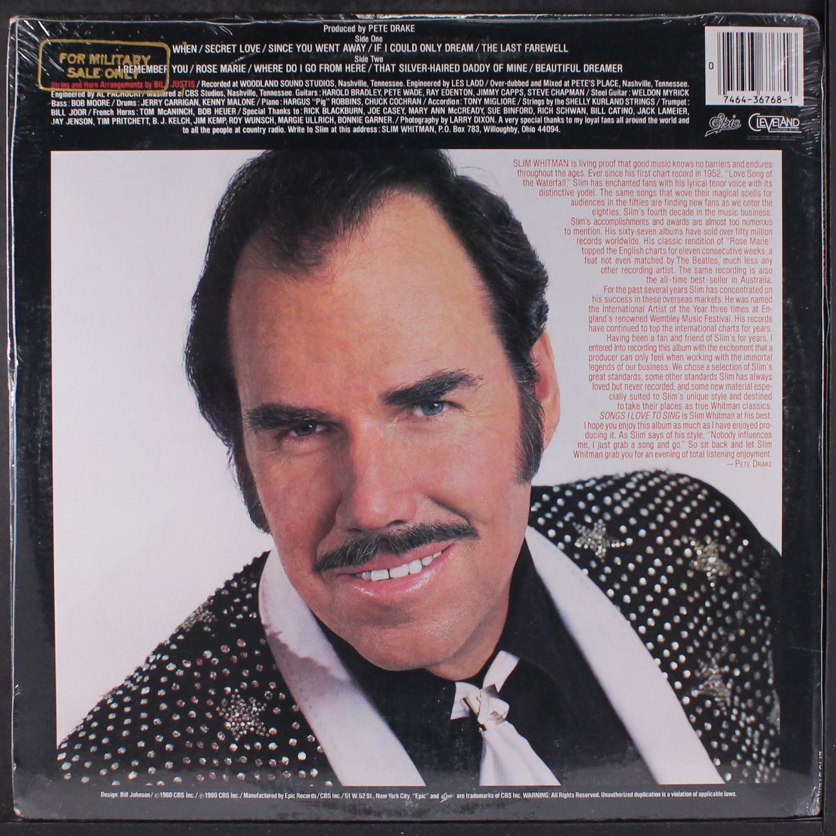 songs i love to sing by SLIM WHITMAN