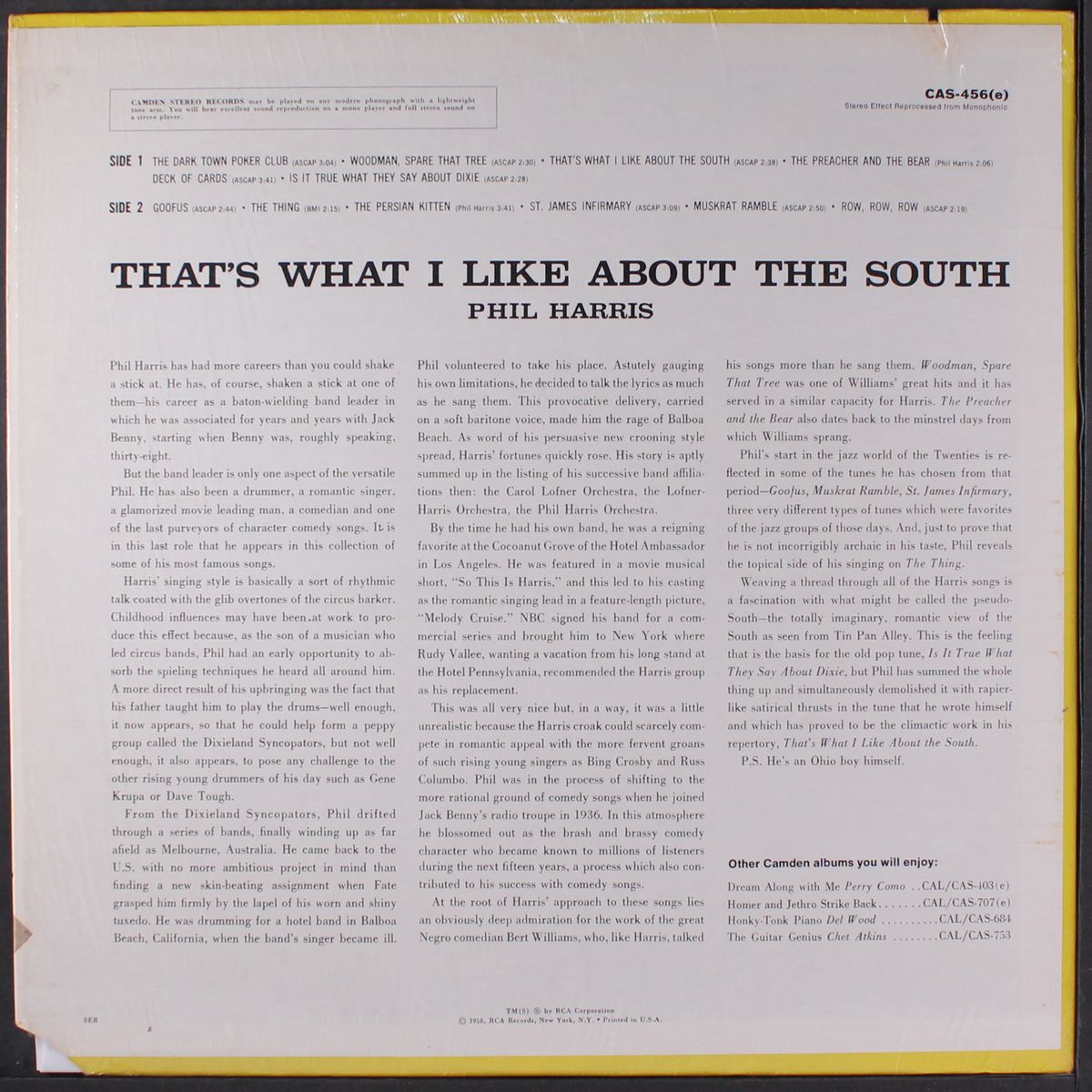 that's what i like about the south by PHIL HARRIS