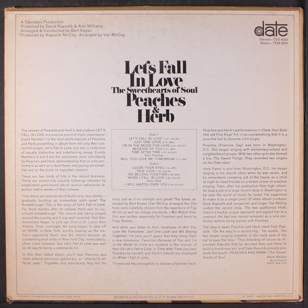 let's fall in love by PEACHES & HERB