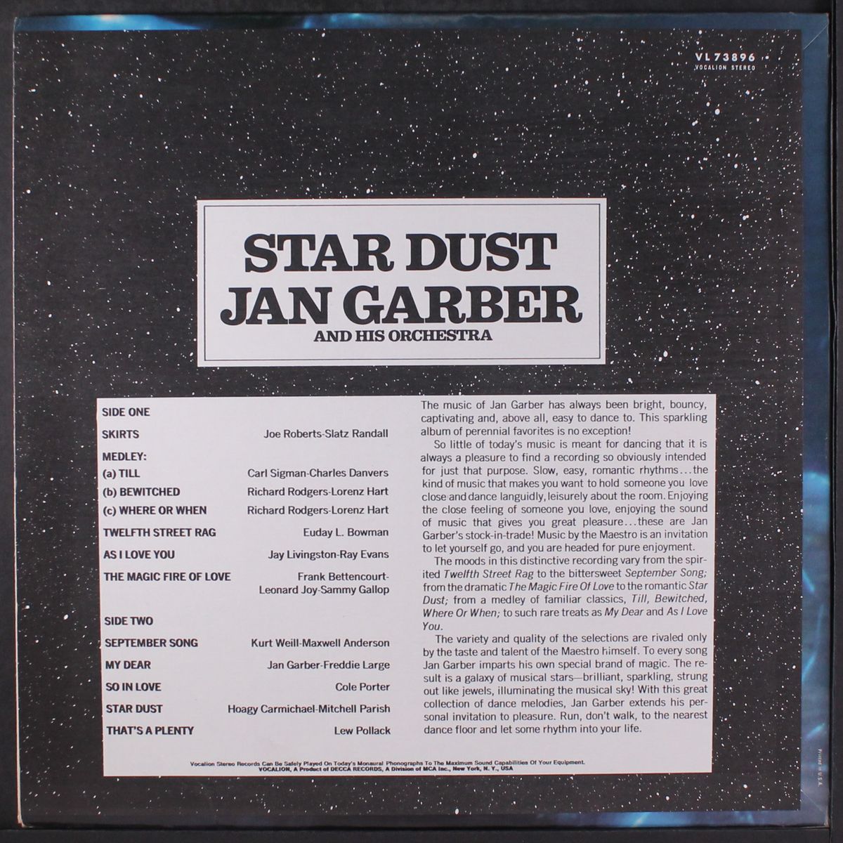 star dust by JAN GARBER