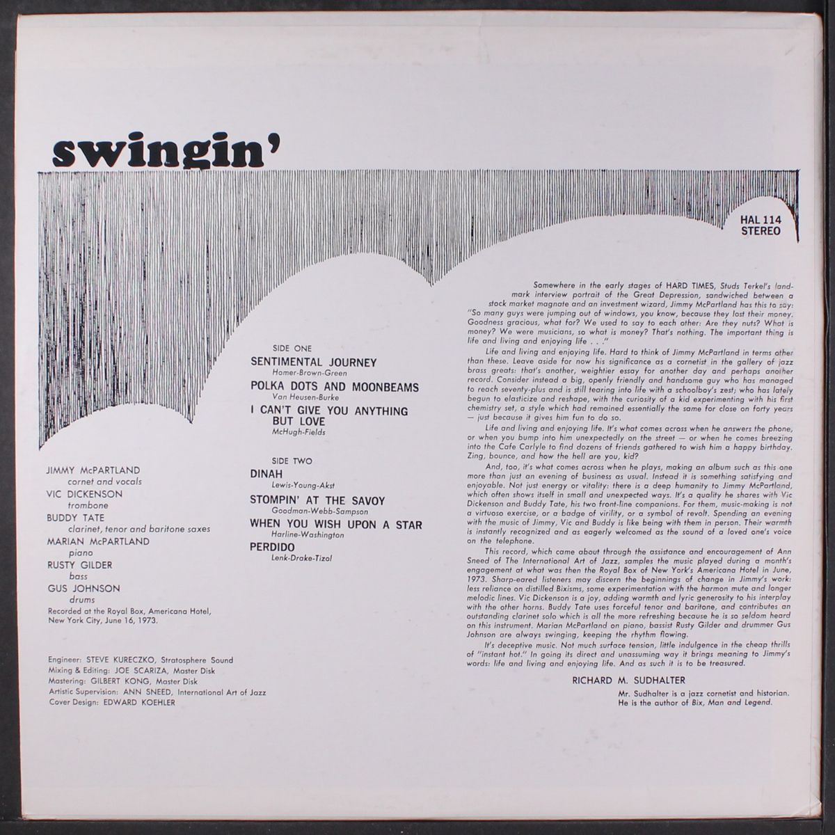 swingin' by JIMMY MCPARTLAND & OTHERS