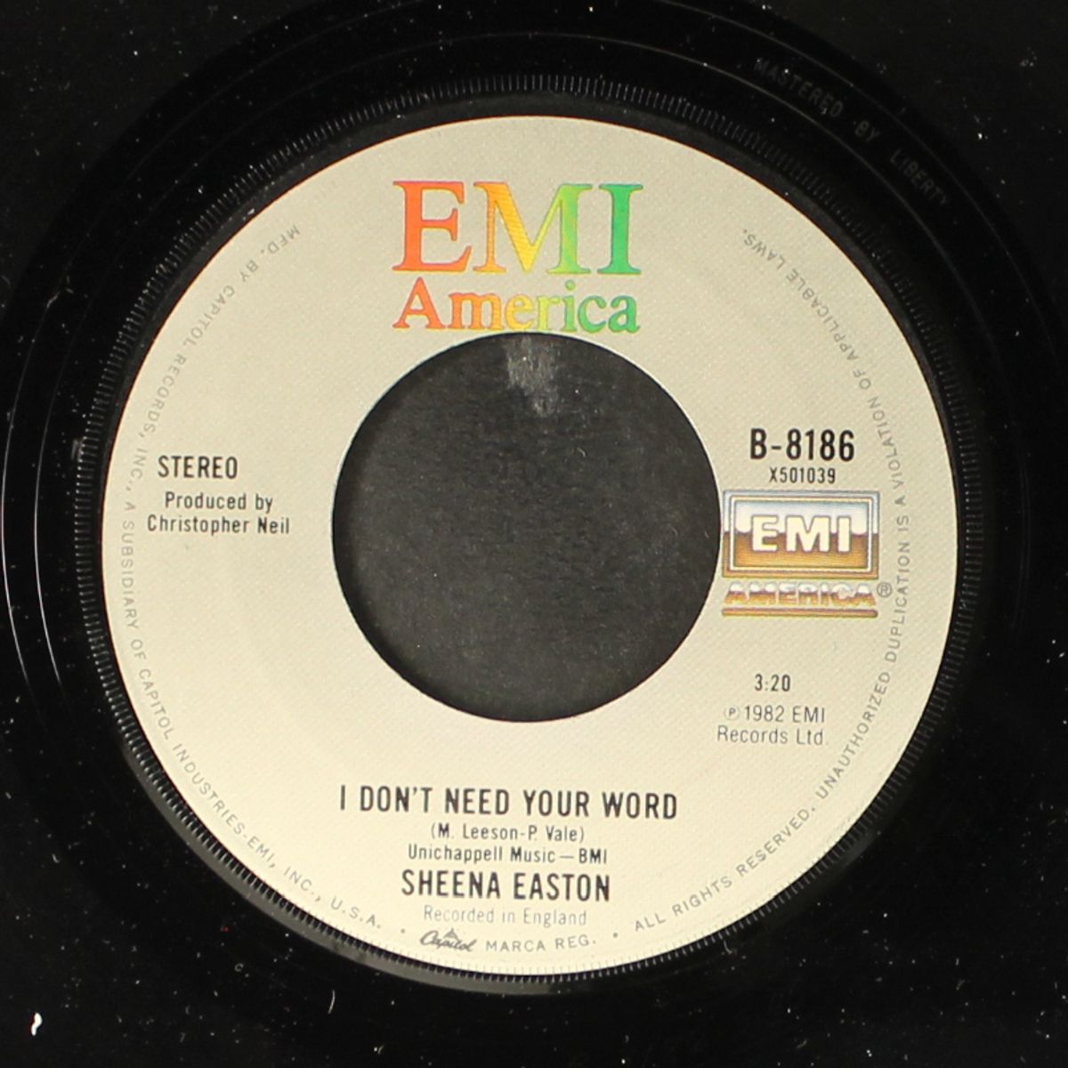 almost over you / i don't need your word by SHEENA EASTON