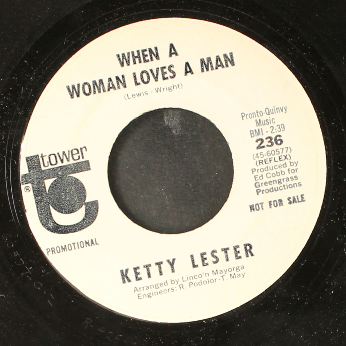 when a woman loves a man / same by KETTY LESTER