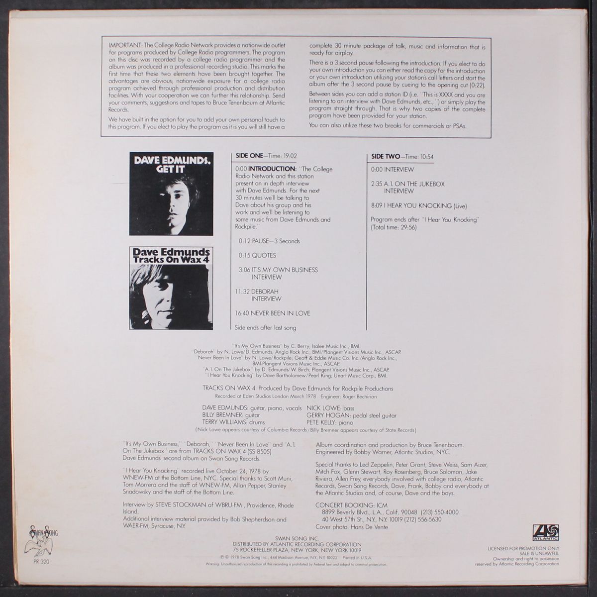 college radio network presents... by DAVE EDMUNDS