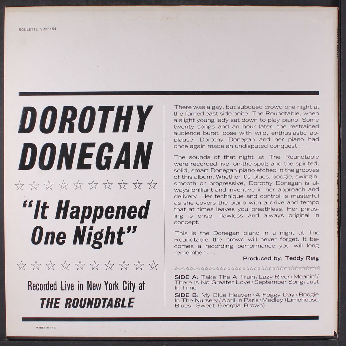 it happened one night by DOROTHY DONEGAN