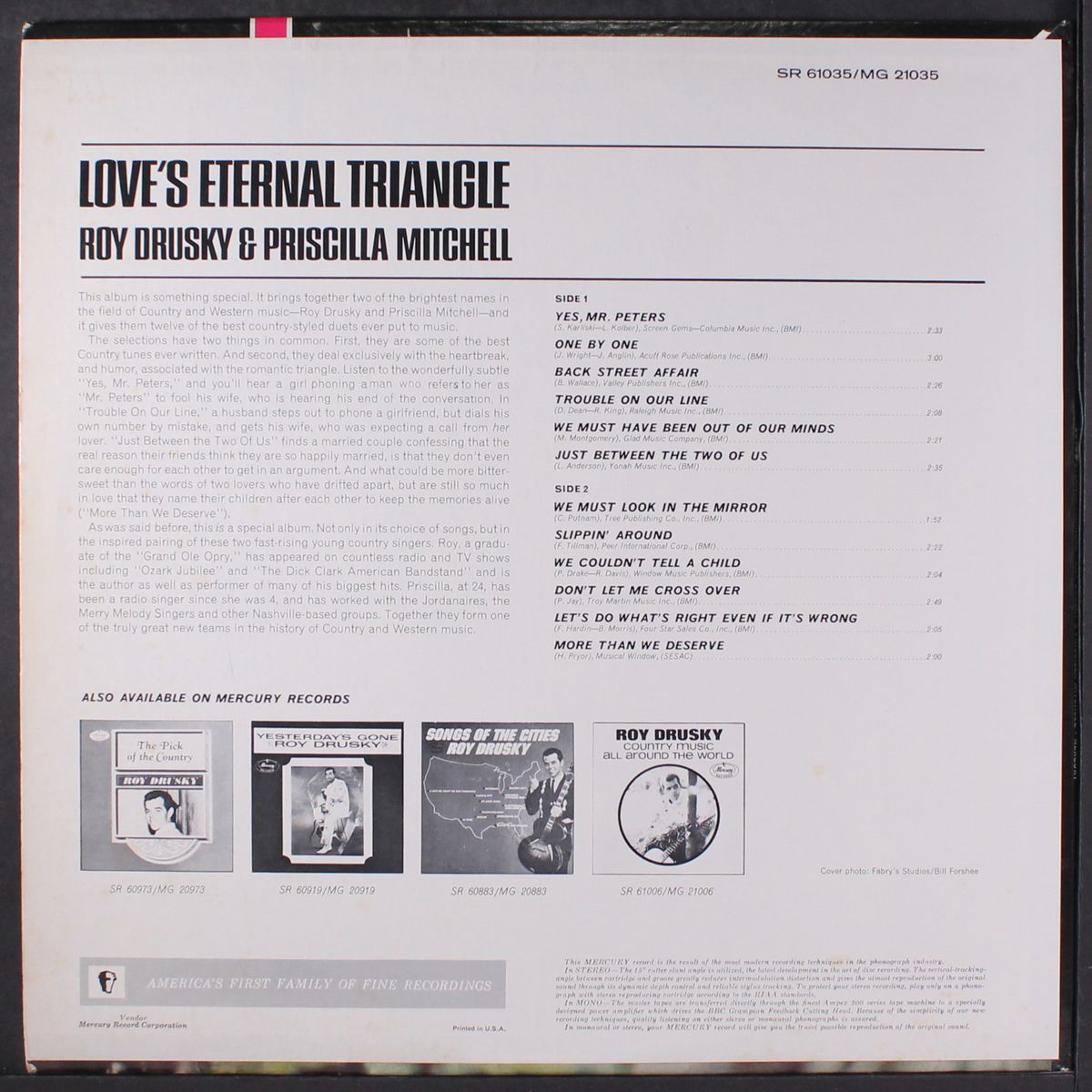 love's eternal triangle by ROY DRUSKY & PRISCILLA MITCHELL