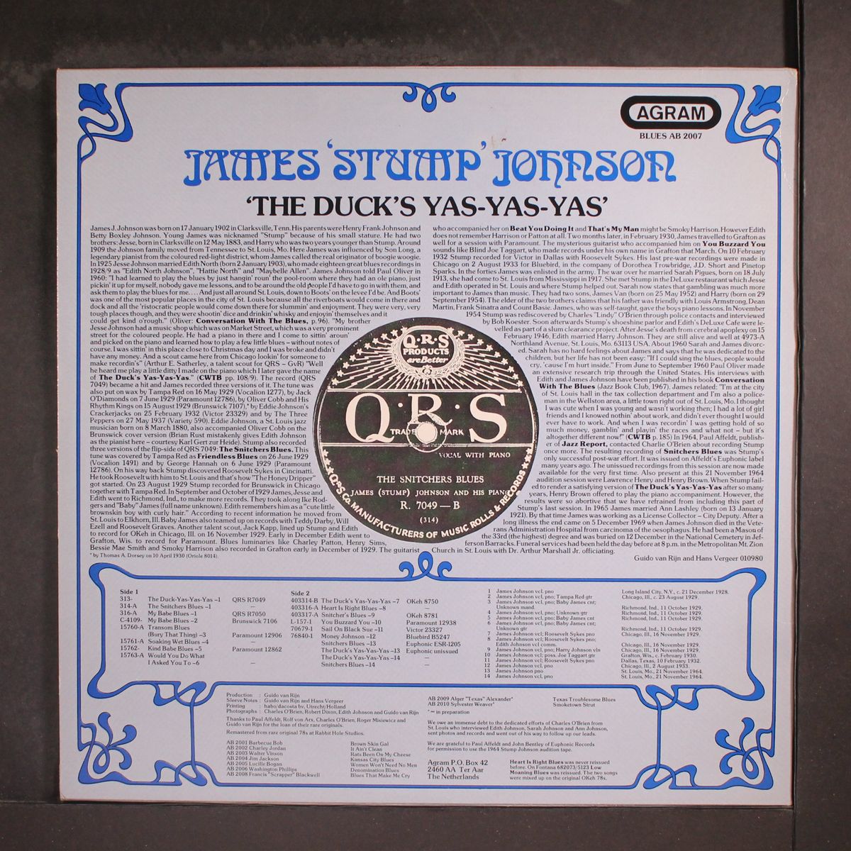 the duck's yas-yas-yas by JAMES 'STUMP' JOHNSON