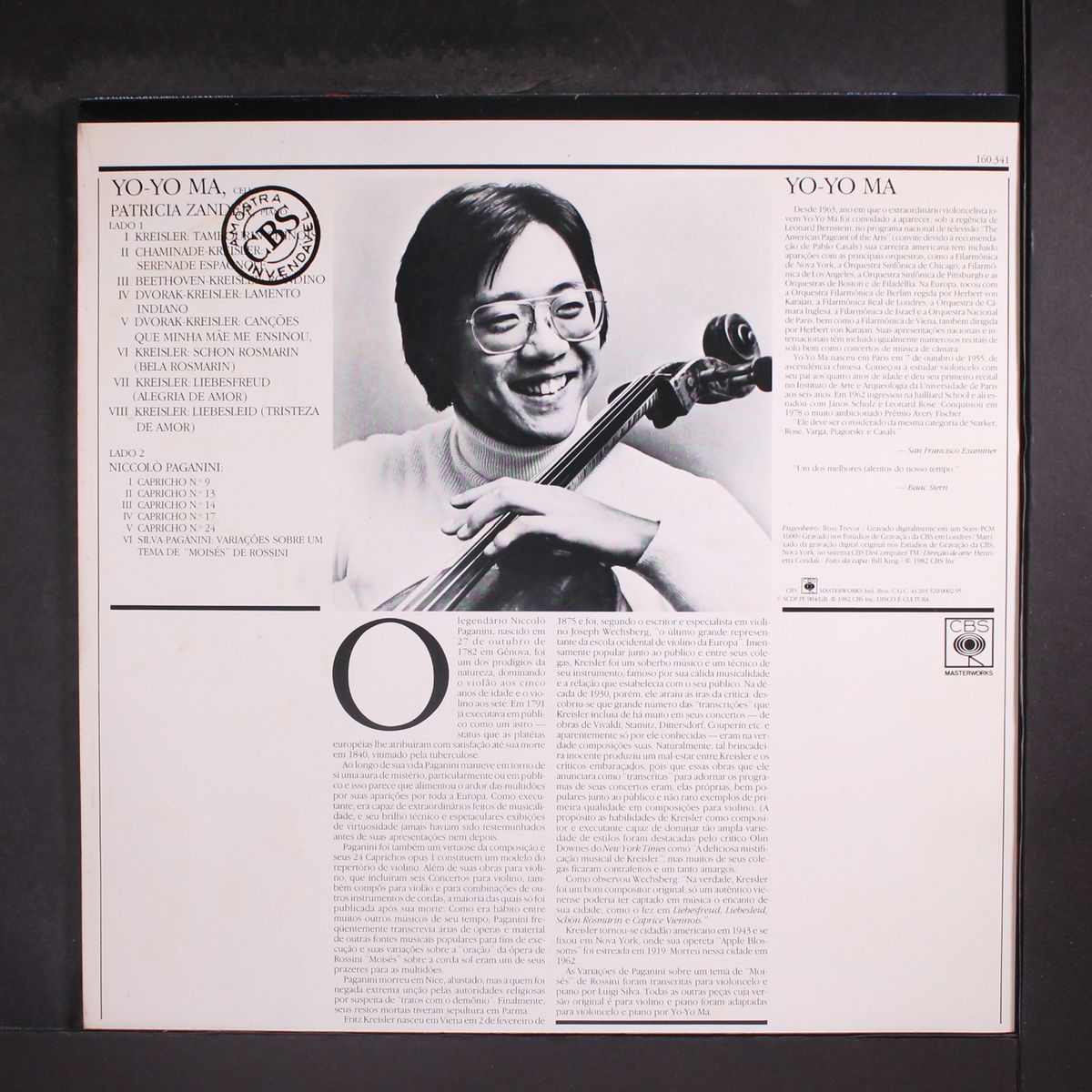 kreisler / paganini by YO-YO MA