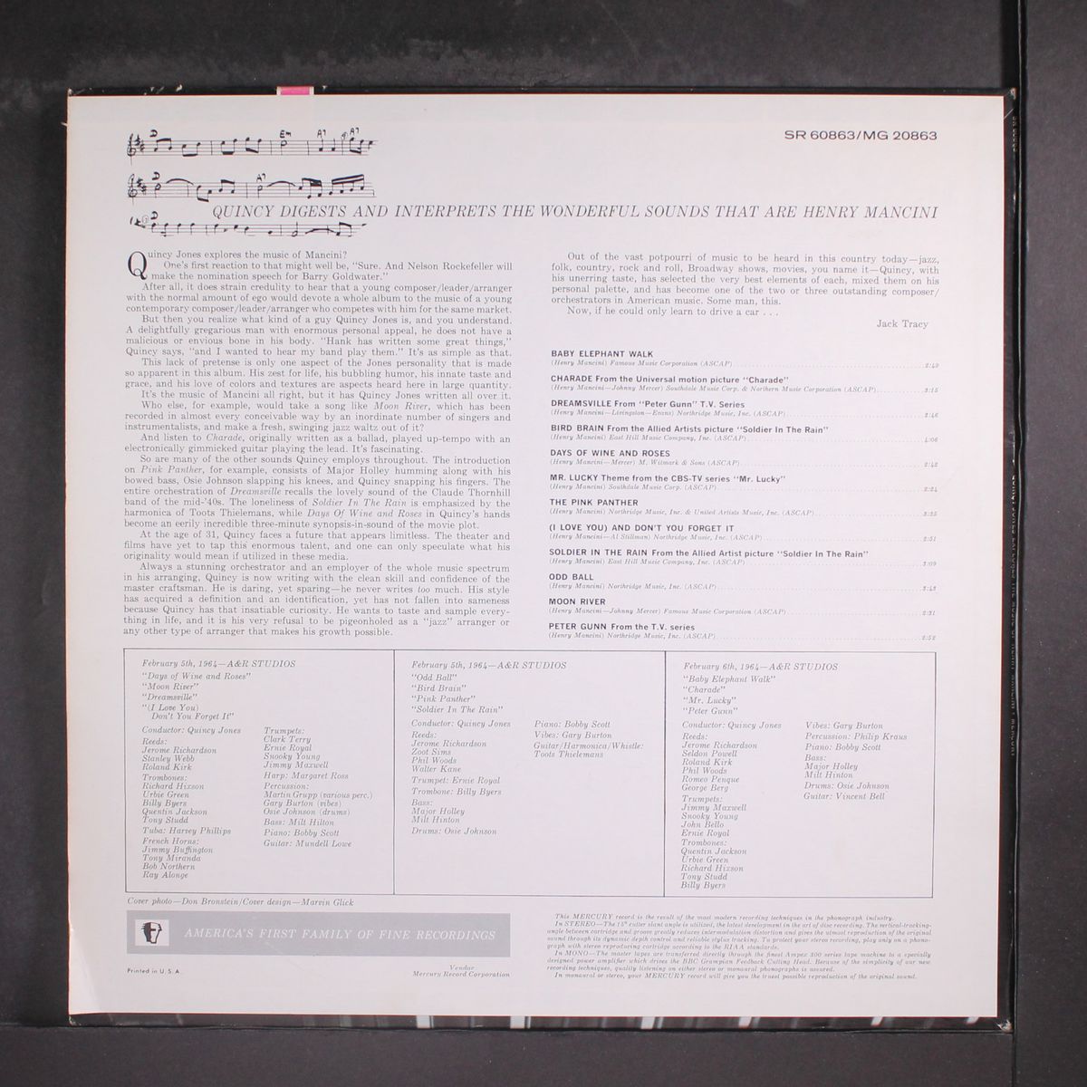 quincy jones explores the music of henry mancini by QUINCY JONES