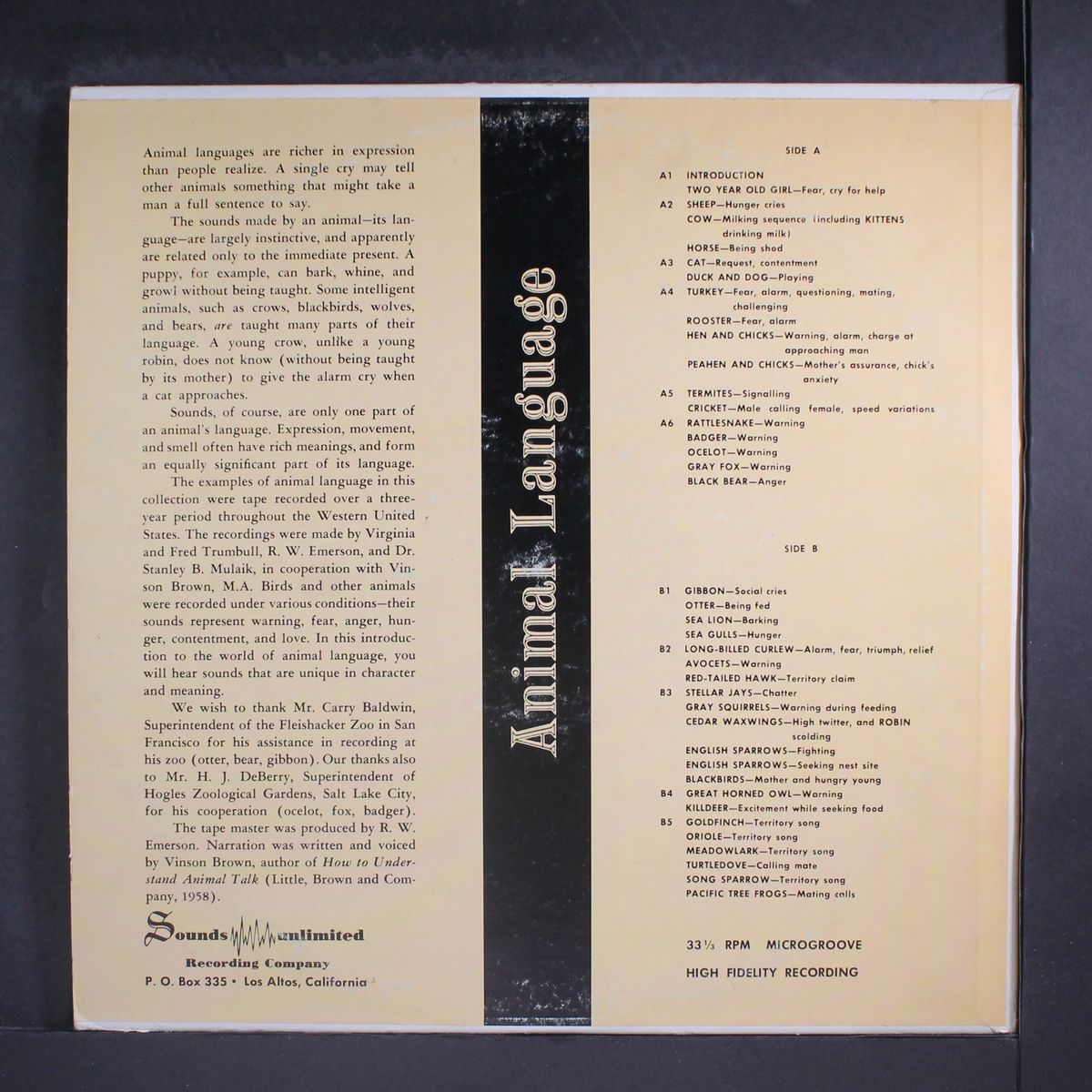 animal language by NO ARTIST